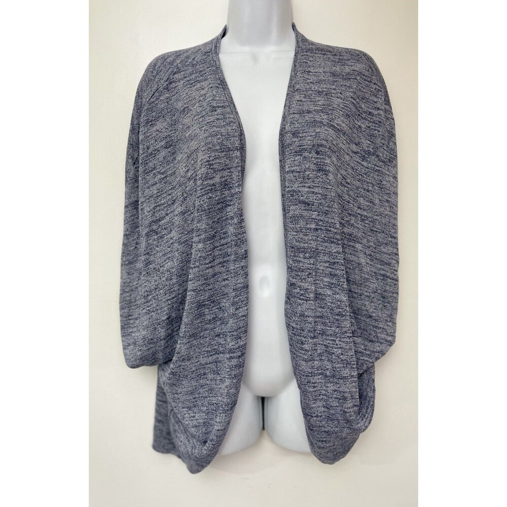 Old Navy Women Open Cardigan Sweater Size L Gray Short Sleeve B14
